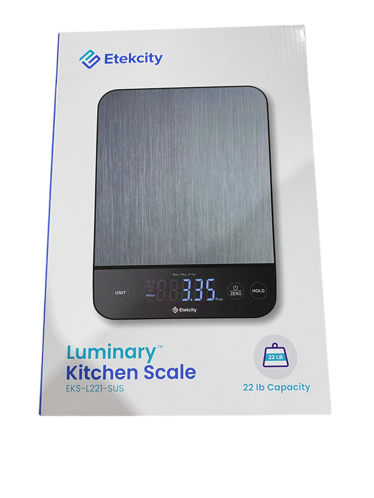 Etekcity, Kitchen, Scale, 22lb, Digital Weight, Waterproof, Rechargeable, Stainless Steel - Freeman Liquidators