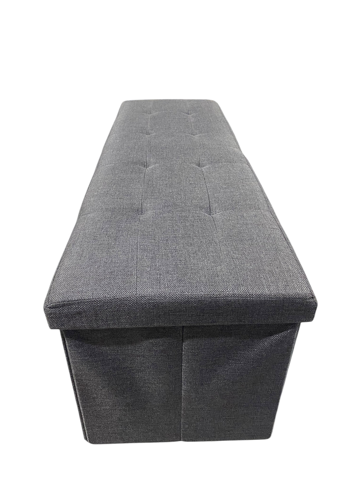Folding, Storage, Ottoman, Bench, Fabric, Dark Gray - Freeman Liquidators