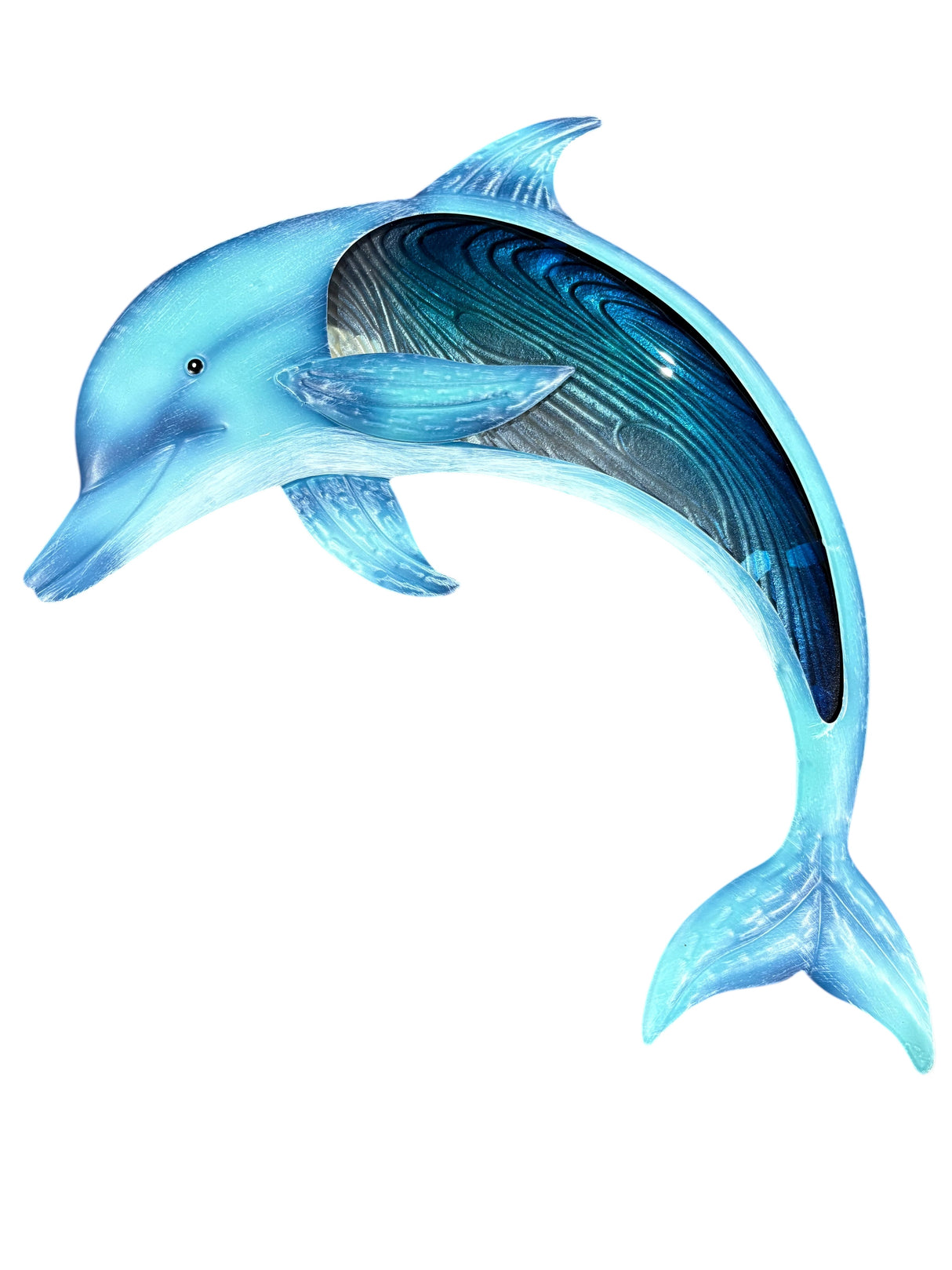 Regal Art, Swimming Dolphin, Wall Decor, Metal/Glass, 18.5"