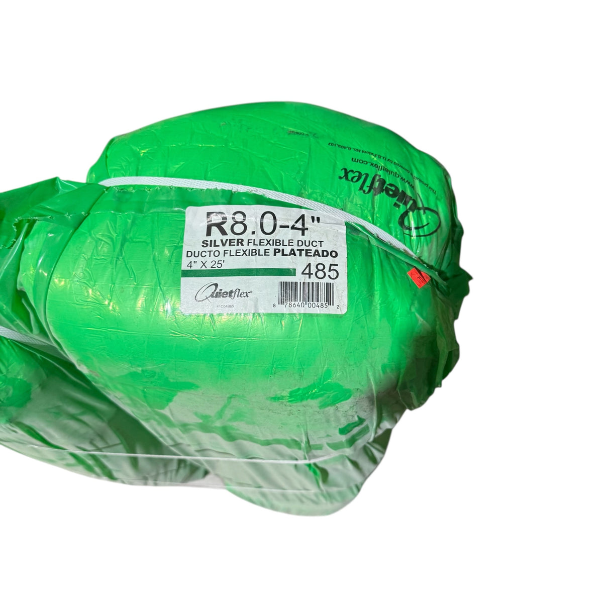 Quietflex, R8.0-4”, Silver Flexible Duct - Image 1