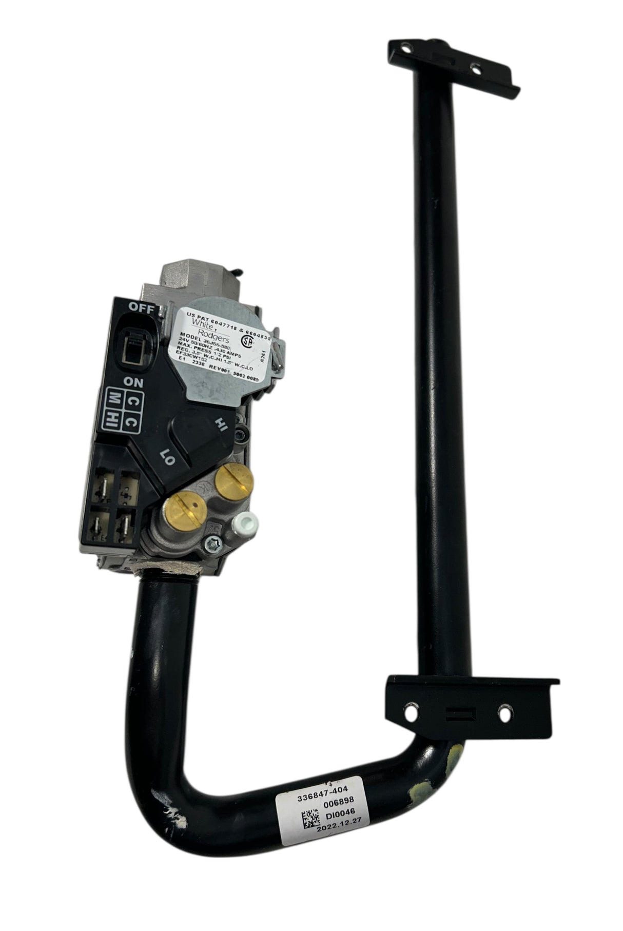 White-Rodgers 36J56-580 Furnace Gas Valve and Rail - Image 1