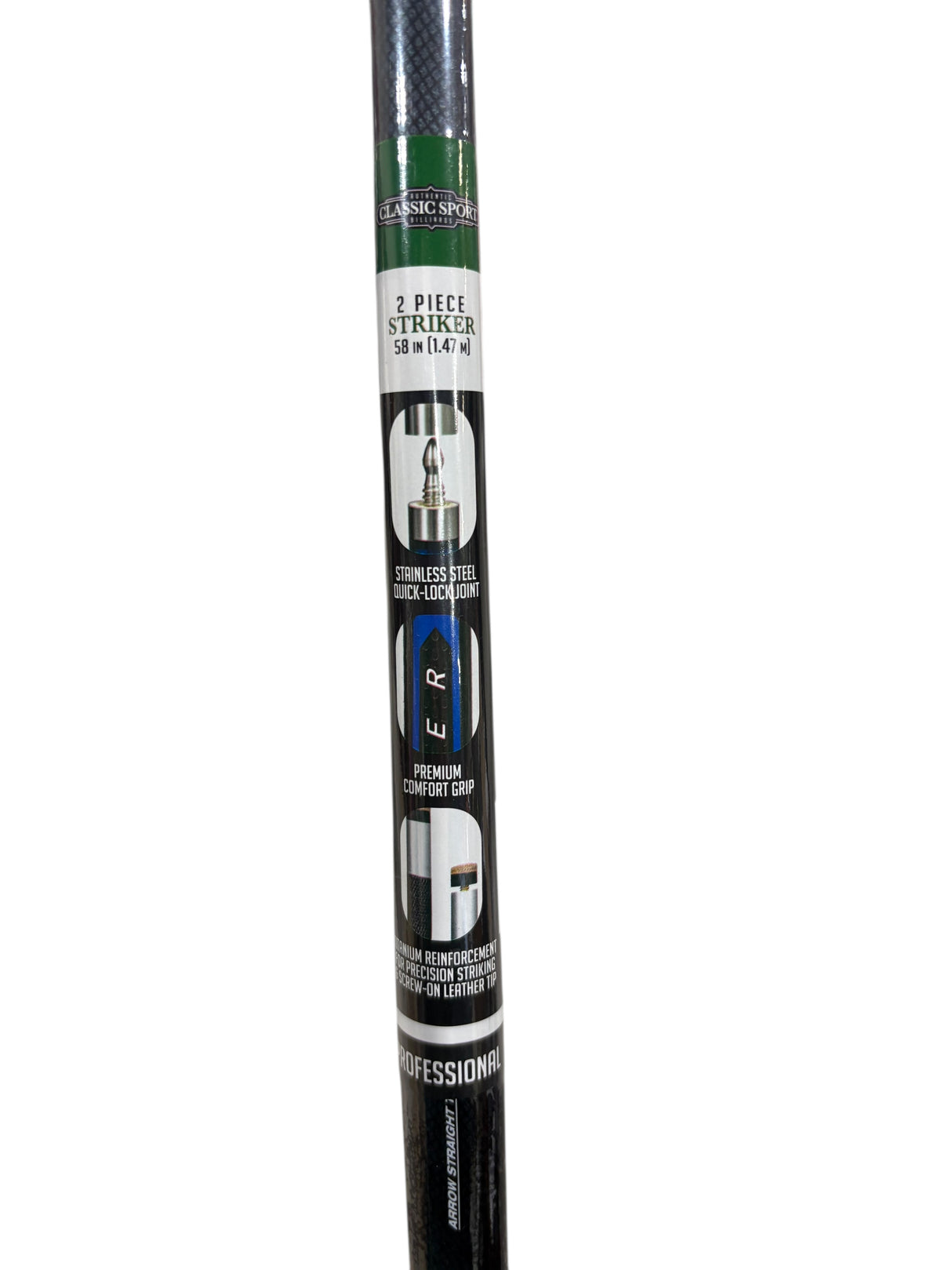 Classic Sport, 58 in., Striker, 2 Piece, Composite, Pool Stick, Blue/Black, Store Pickup Only