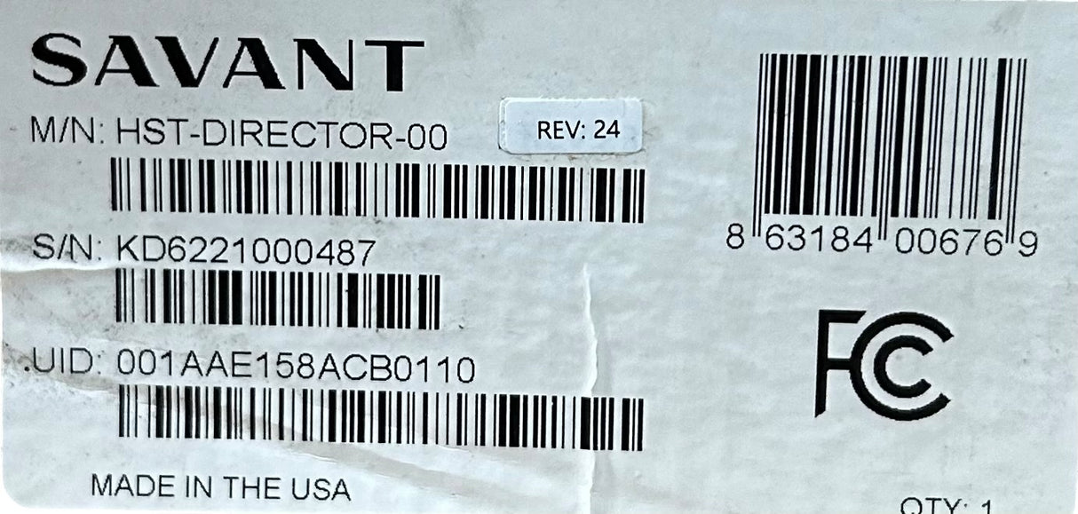 Savant HST‑DIRECTOR‑00 — Director Controller for Smart Energy & Automation - Image 1