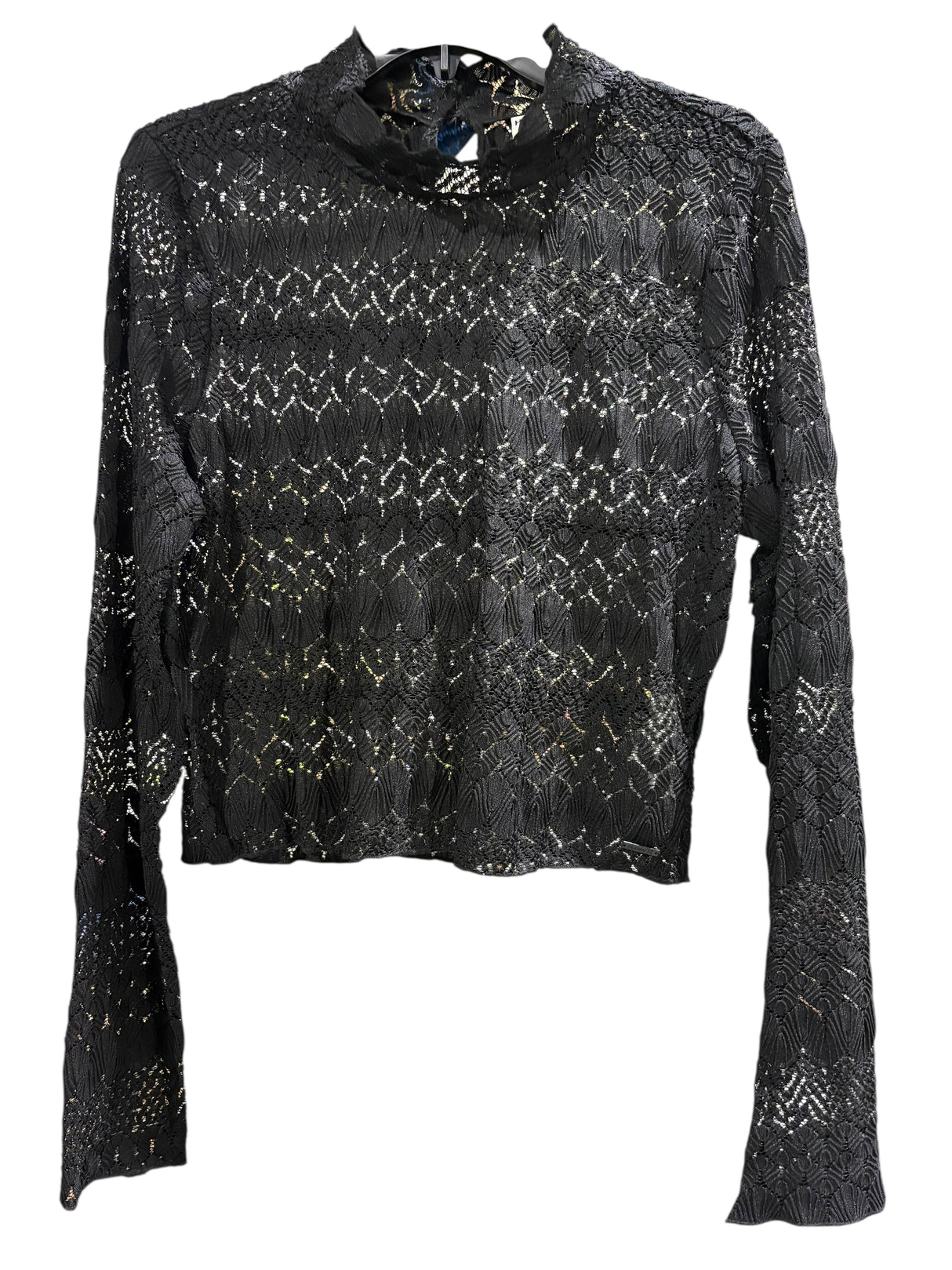 Hurley, Women's, Lacey, Mock Neck, Crop Top, Black