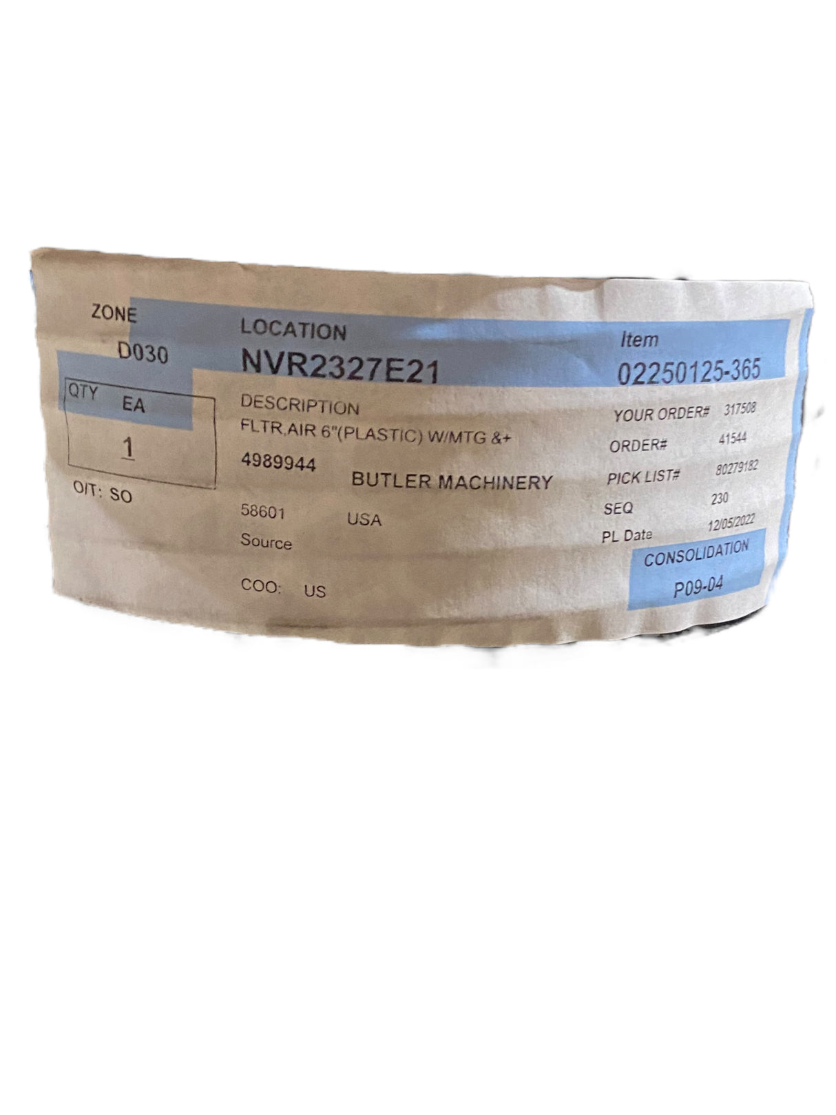 Sullair, 02250125-365, Air Filter Housing Replacement - Freeman Liquidators