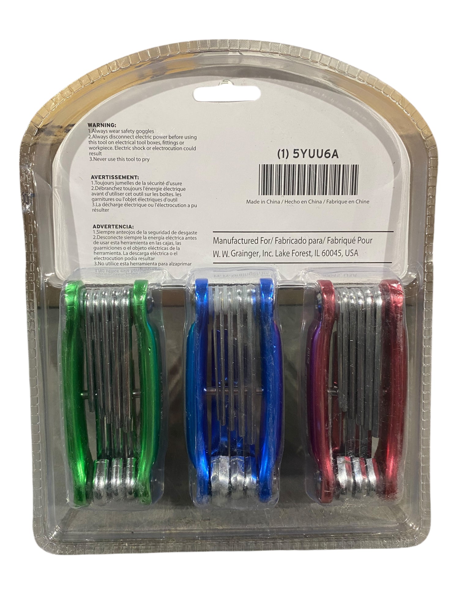 WESTWARD, Hex, Key, Set, Metric, SAE, Short, 1 Pieces, Chrome, 25 Tips, 2 1/4 in, 3 1/8 in, 5YUU6 - Freeman Liquidators