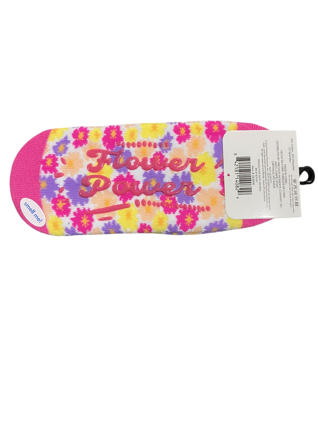 Precious Moments, Anti-Slip, Ballet, Floral, Print, Scented, Socks - Freeman Liquidators