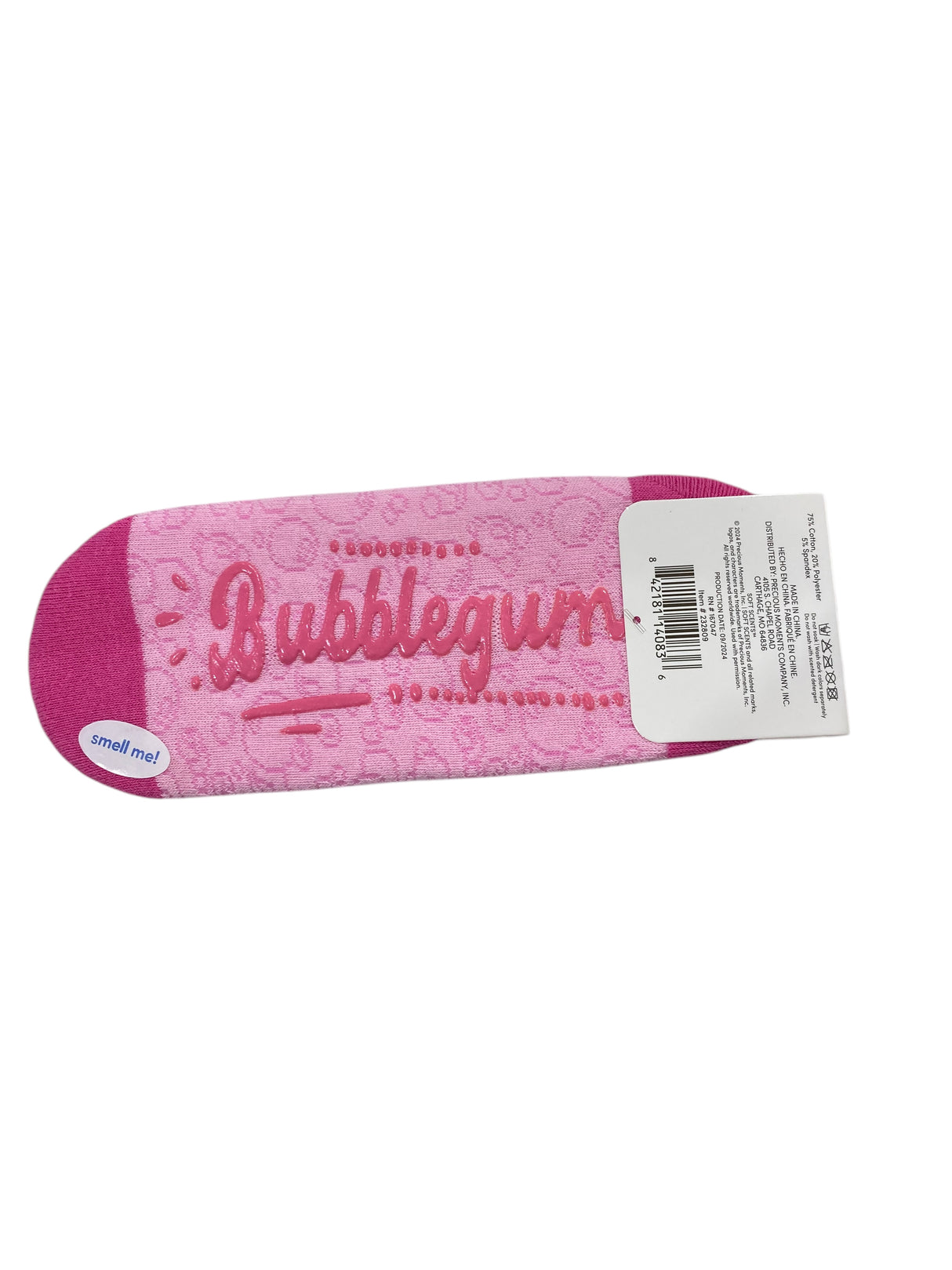 Precious Moments, Anti-Slip, Ballet, Bubble Gum, Print, Scented, Socks - Freeman Liquidators