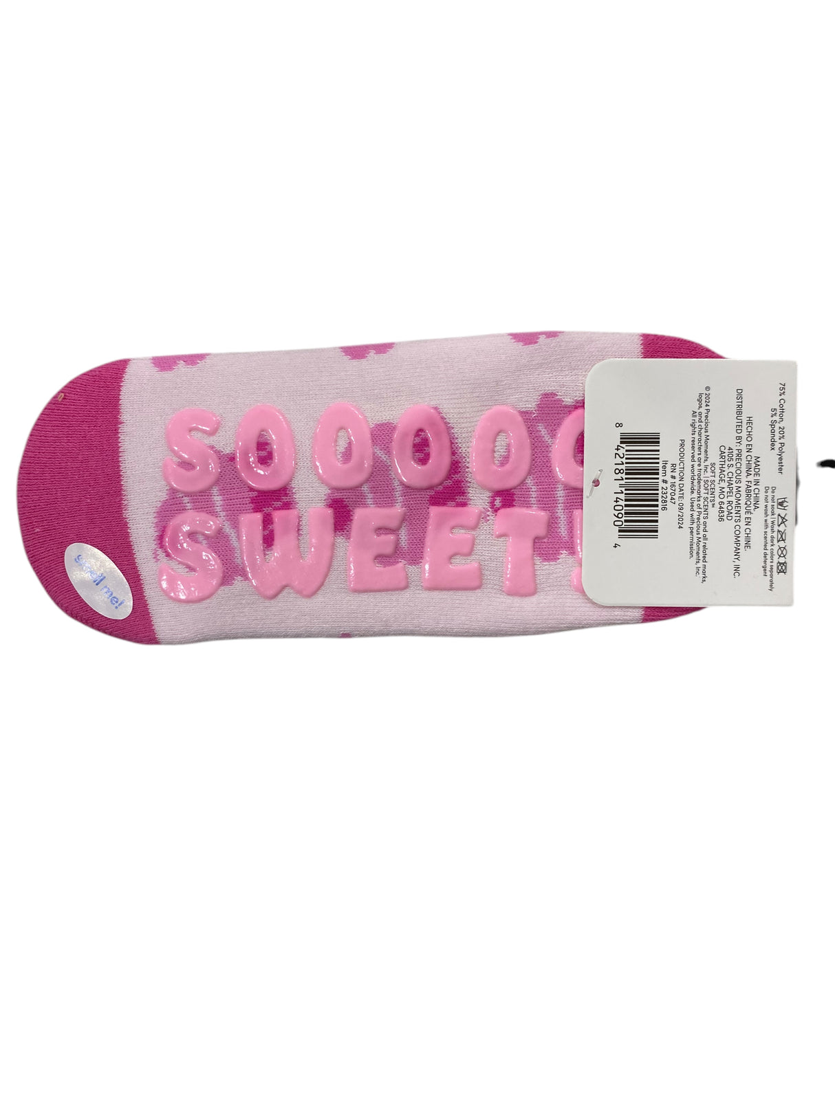 Precious Moments, Anti-Slip, Ballet, Frosting, Print, Scented, Socks - Freeman Liquidators