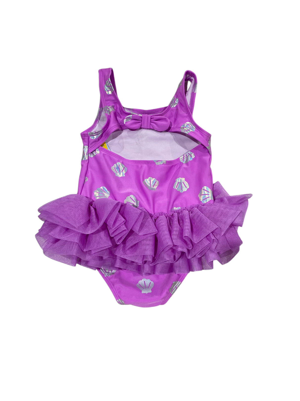 Cat & Jack, Toddler, Girls', Tutu, Seashell, Print, One, Piece, Swimsuit, 5T, Purple - Freeman Liquidators