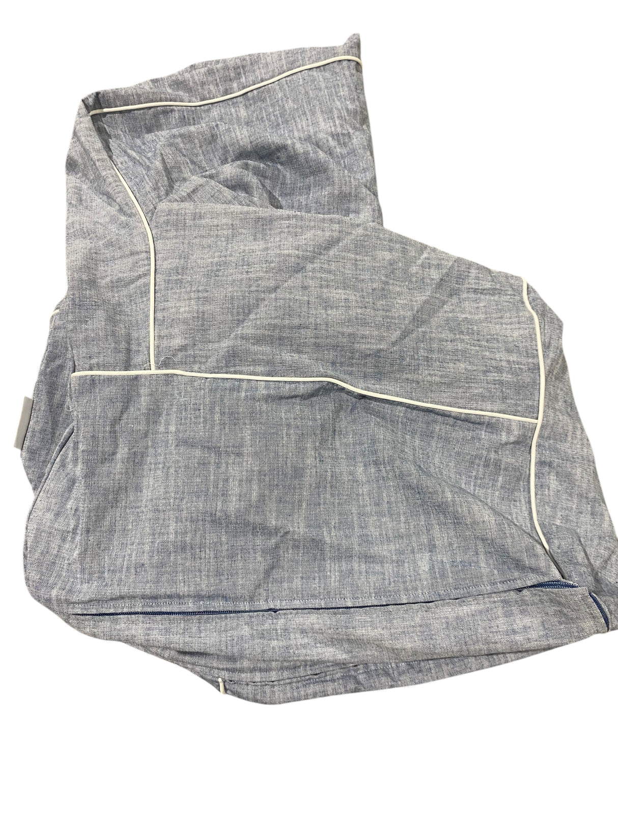 Pottery Barn Kids, My First Anywhere Chair, Chambray, White Piping, Slipcover Only - Freeman Liquidators