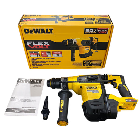 DeWalt, 60V MAX, 1-1/4 in., Brushless, Cordless, SDS, PLUS, Rotary, Hammer, Tool Only - Freeman Liquidators