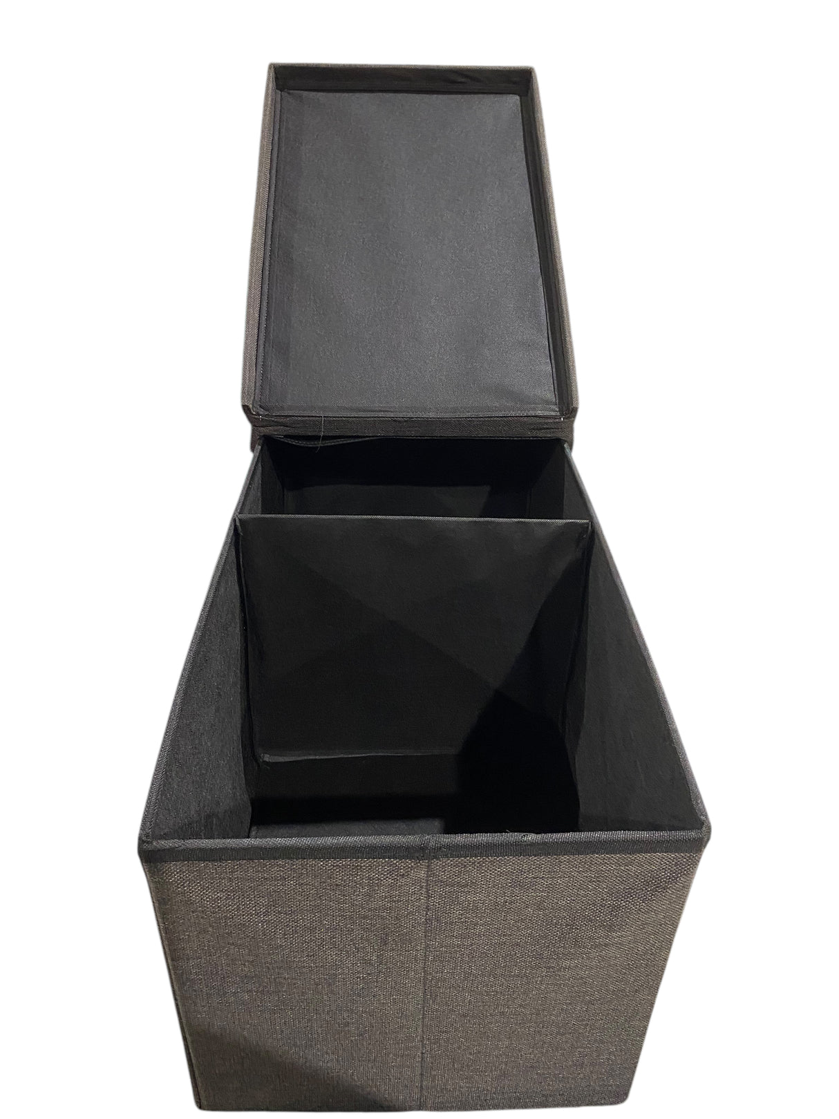 Folding, Storage, Ottoman, Bench, Fabric, Dark Gray - Freeman Liquidators