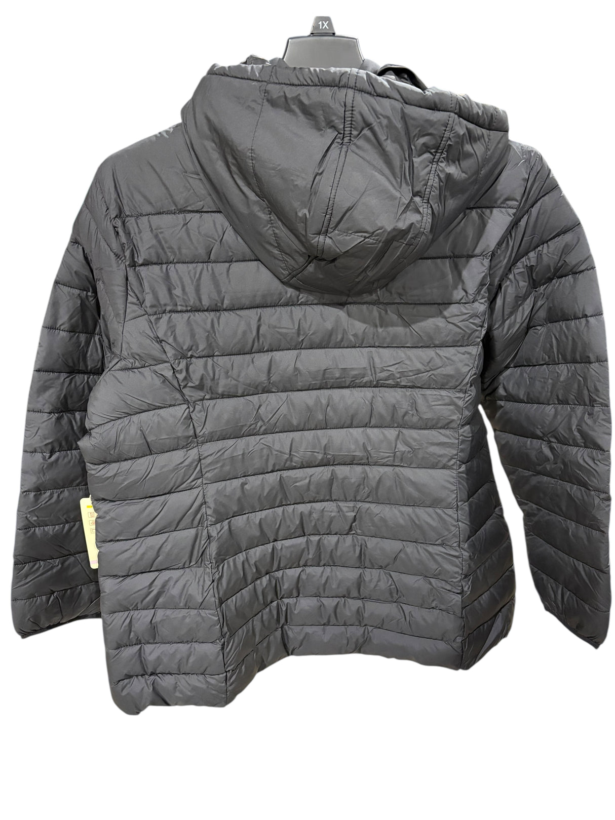 St. John's Bay, Women's, Plus Size, Hooded, Midweight, Puffer Jacket, Black