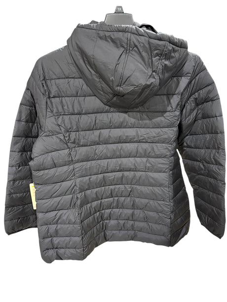 St. John's Bay, Women's, Plus Size, Hooded, Midweight, Puffer Jacket, Black