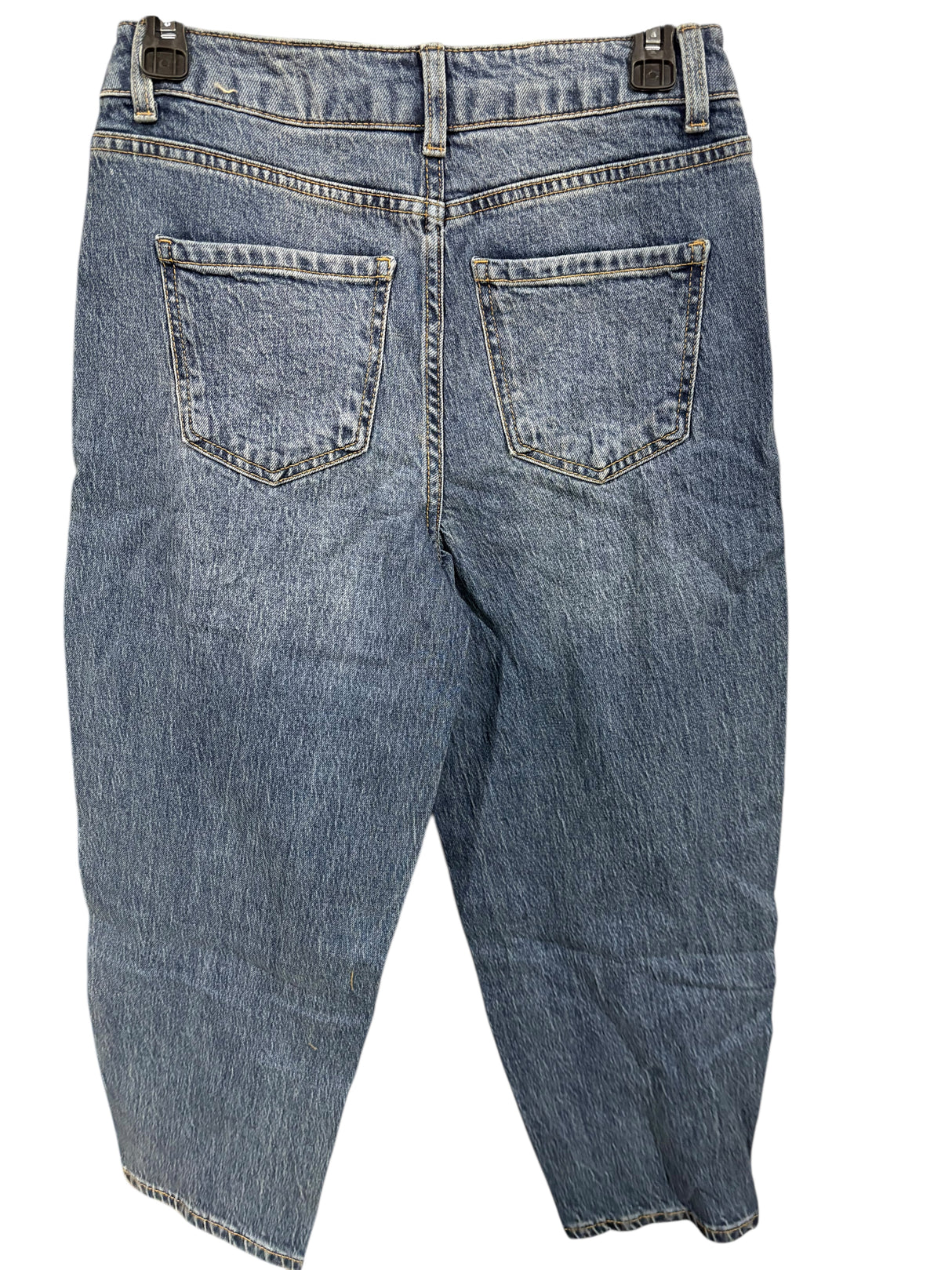 Time and Tru, Women's, High Rise, Barrel Jean, Cropped, Dark Wash