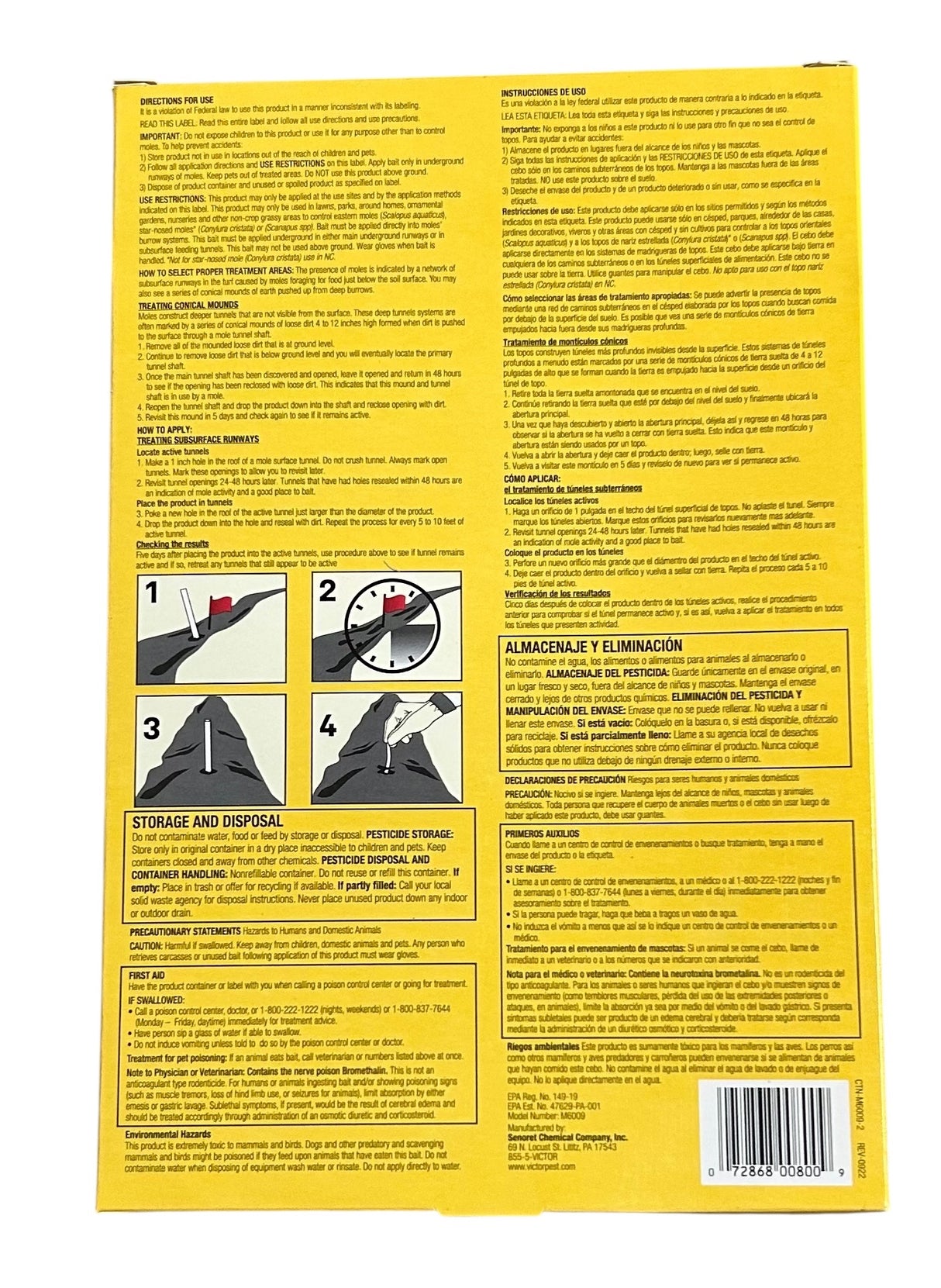 Victor M6009 Poison Moleworms, Yellow - Image 2