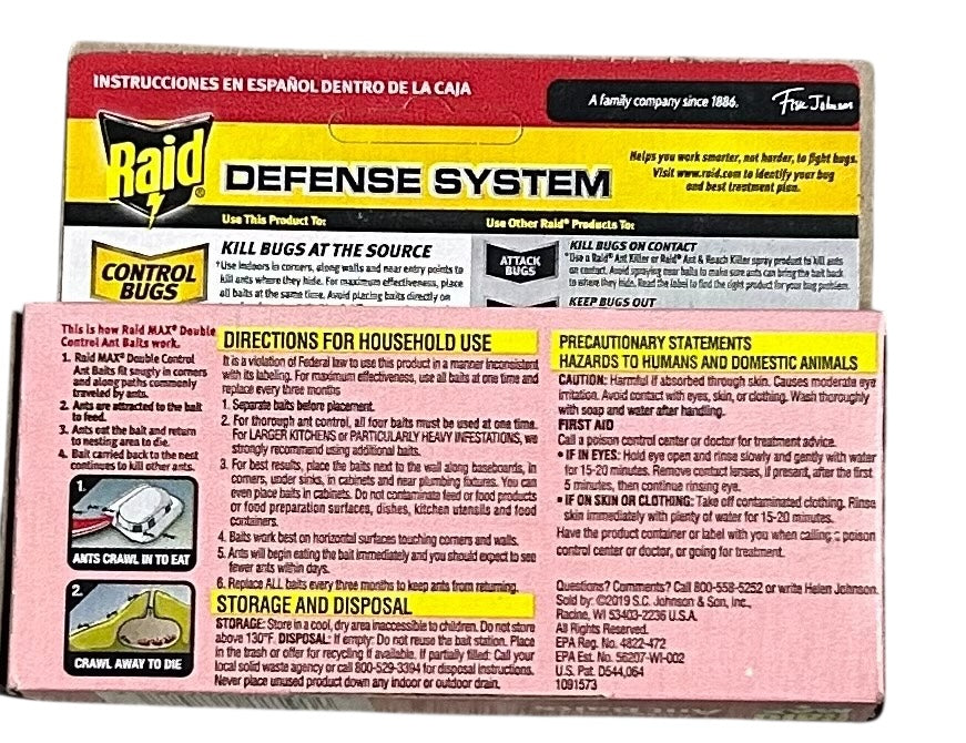 Raid Max Double Control Ant Baits, 4 Baits Per Pack (1 Pack) - IN STORE PICKUP ONLY - Image 2