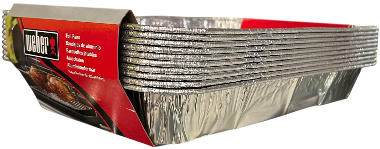 Weber, Large Drip Pans, Aluminum, 13" X 9", Set of 10 - Image 2