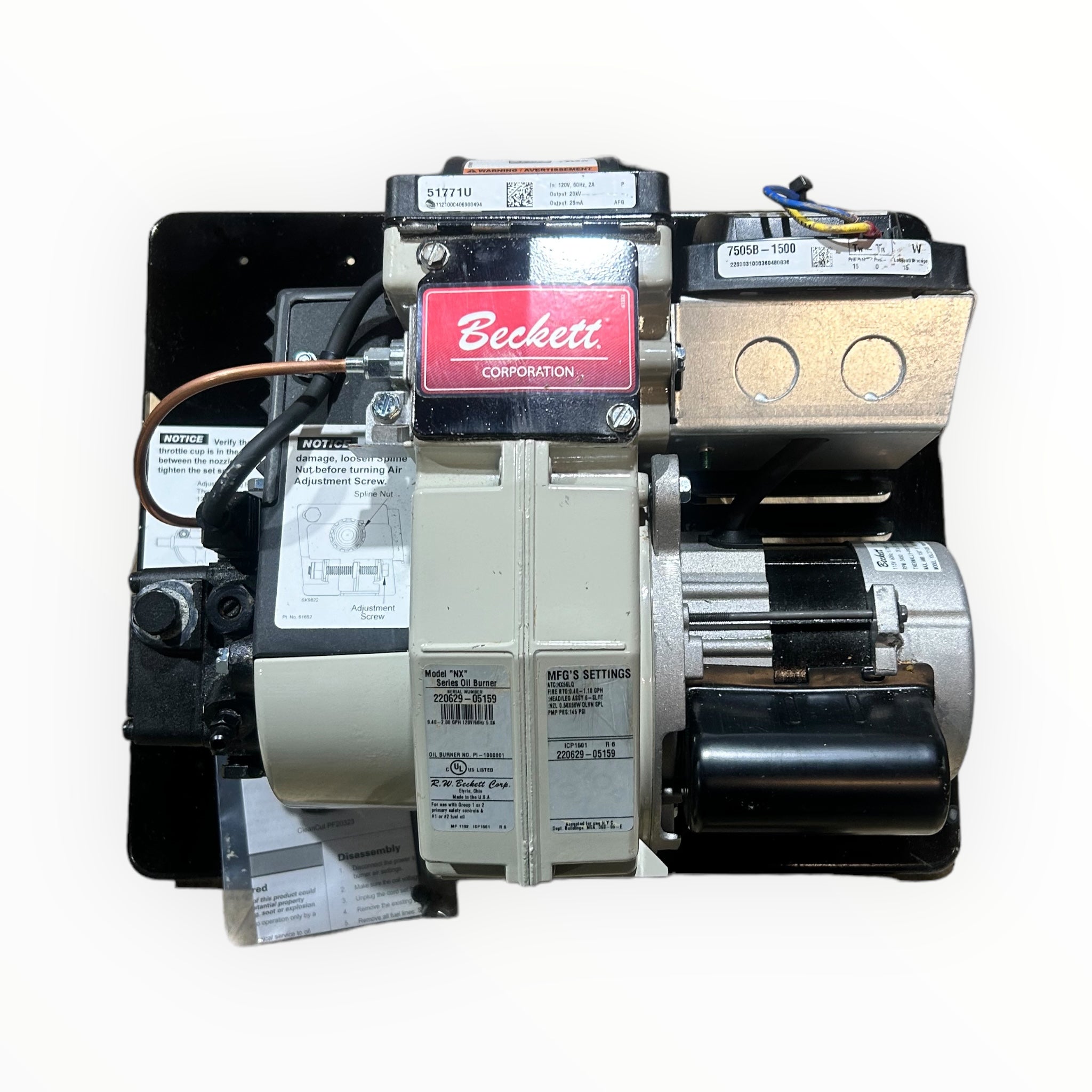 Beckett, NX burner, ICP1501, for 098 Series Furnaces – Freeman
