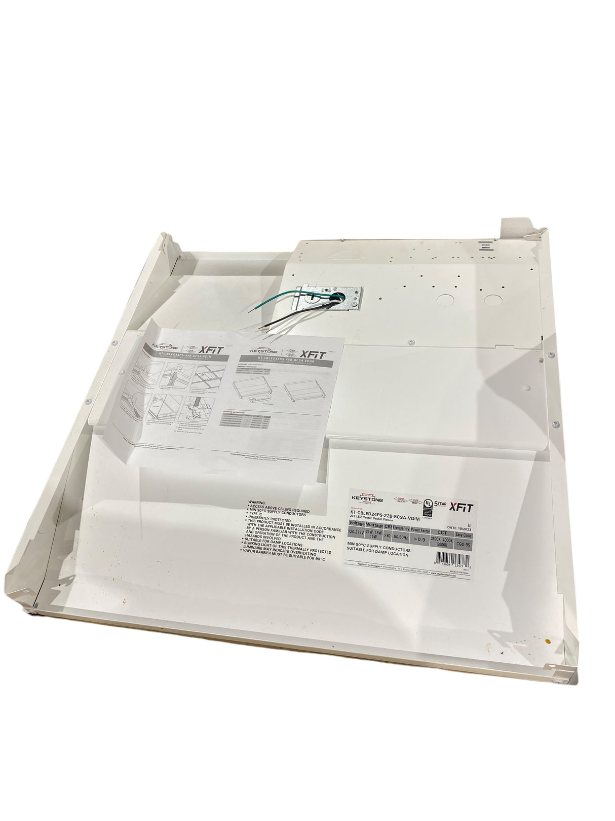 Keystone, Fixture, 2x2, LED, Center, Basket, Troffer, 055-3,120 Lumens, 120-277V - Freeman Liquidators