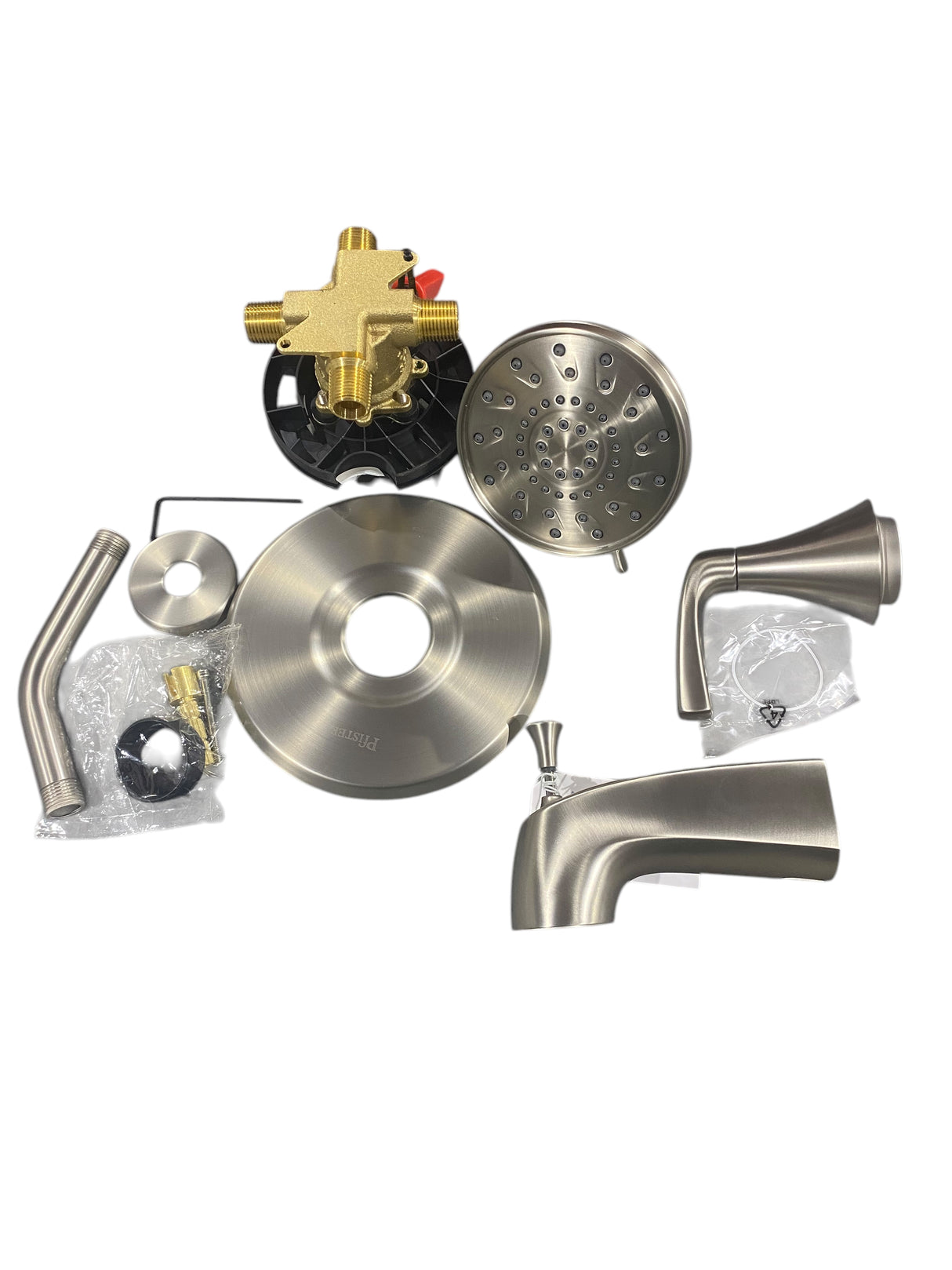 Pfister, Rancho, Model 8P8-WS2-RCHSGS, 1 Handle, Tub, Shower, Trim, Valve, Spot Defense, Brushed Nickel - Freeman Liquidators