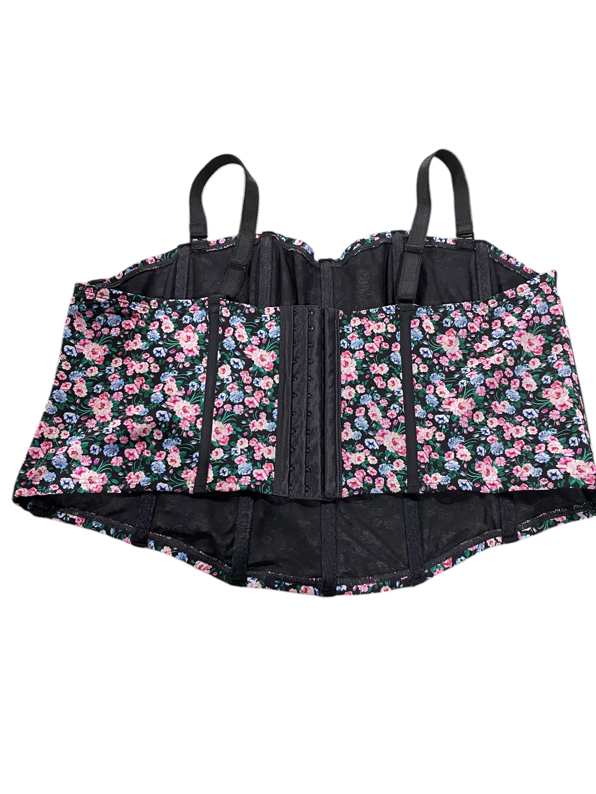Torrid, Women's, Overt, Innocence, Wireless, Bustier, Floral/Black - Freeman Liquidators