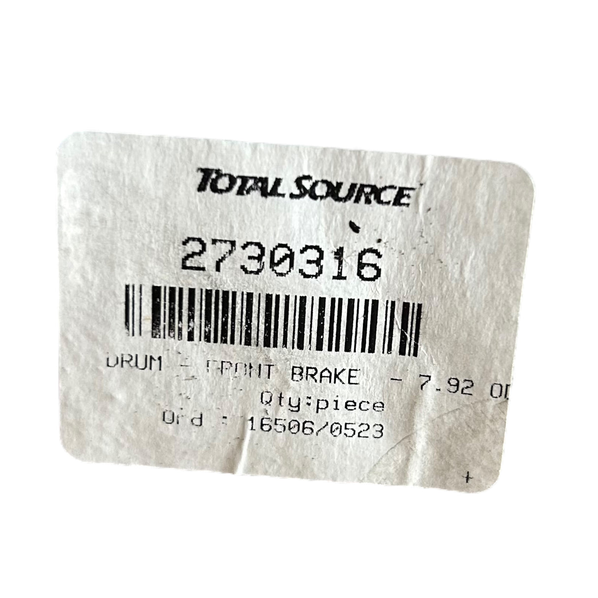 TotalSource, 2730316, Front Brake Drum, 7.92 O.D - Freeman Liquidators