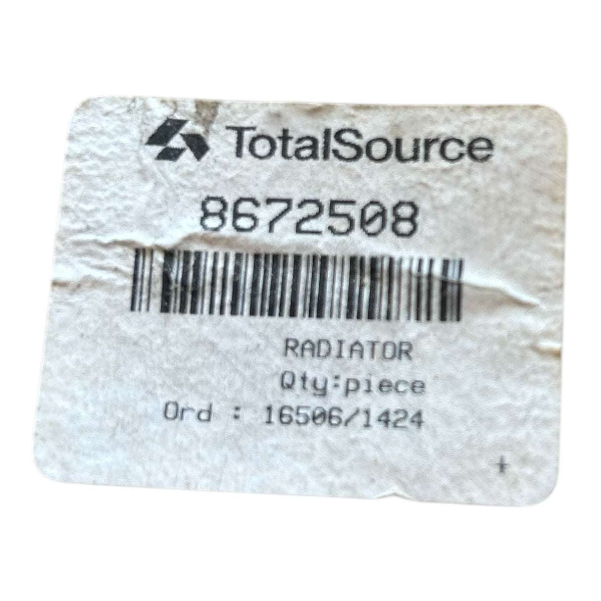 TotalSource, 8672508, Radiator, Hyster, 2054530 - Freeman Liquidators