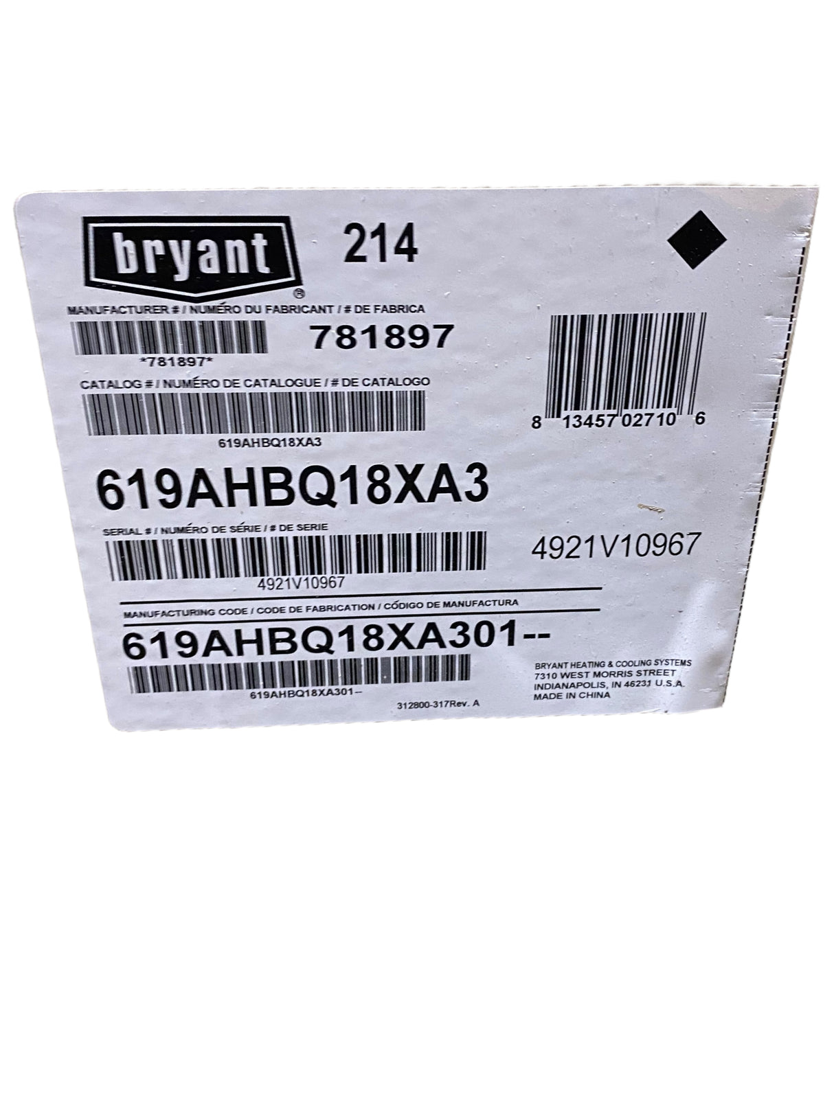 Carrier/BRYANT Mini-Split Performance Single Zone Heat Pump 1.5 ton 619AHBQ18XA3/38MARBQ24AA3 - Freeman Liquidators