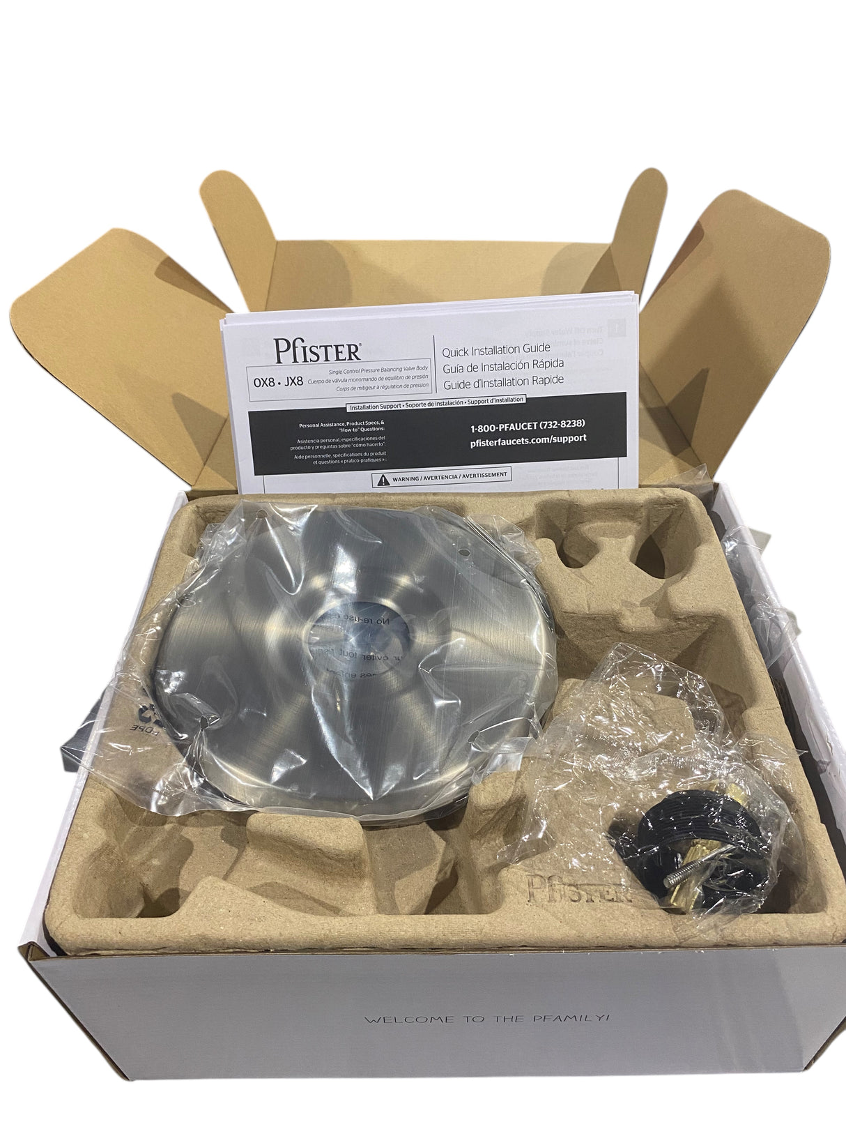 Pfister, Rancho, Model 8P8-WS2-RCHSGS, 1 Handle, Tub, Shower, Trim, Valve, Spot Defense, Brushed Nickel - Freeman Liquidators