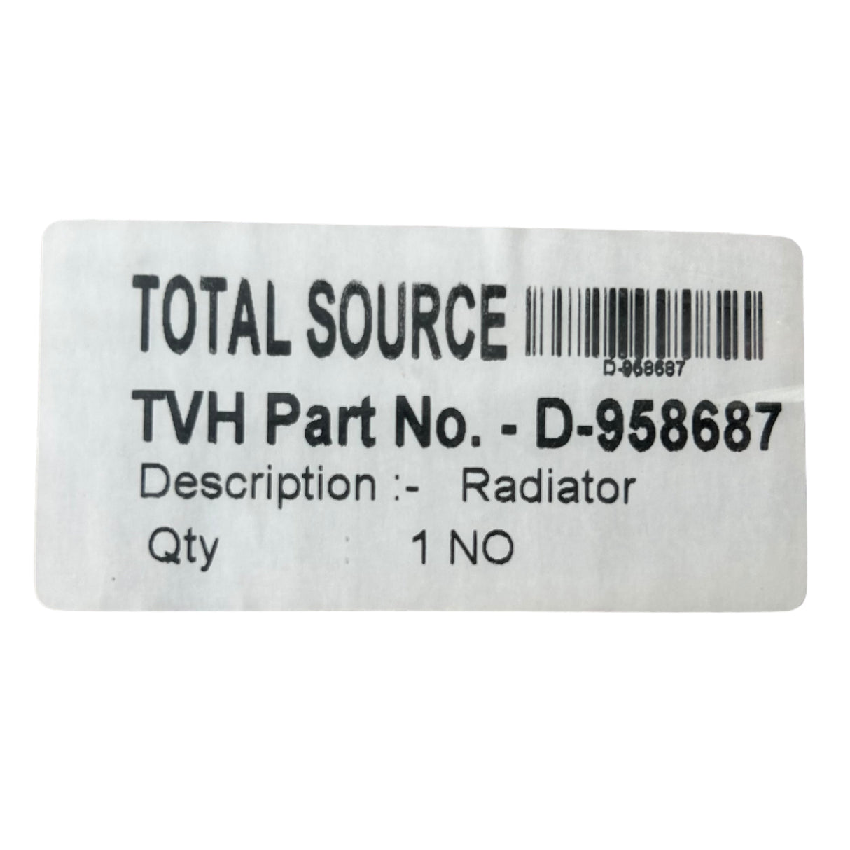 TotalSource, 4793438, Radiator 9370120100 - Freeman Liquidators