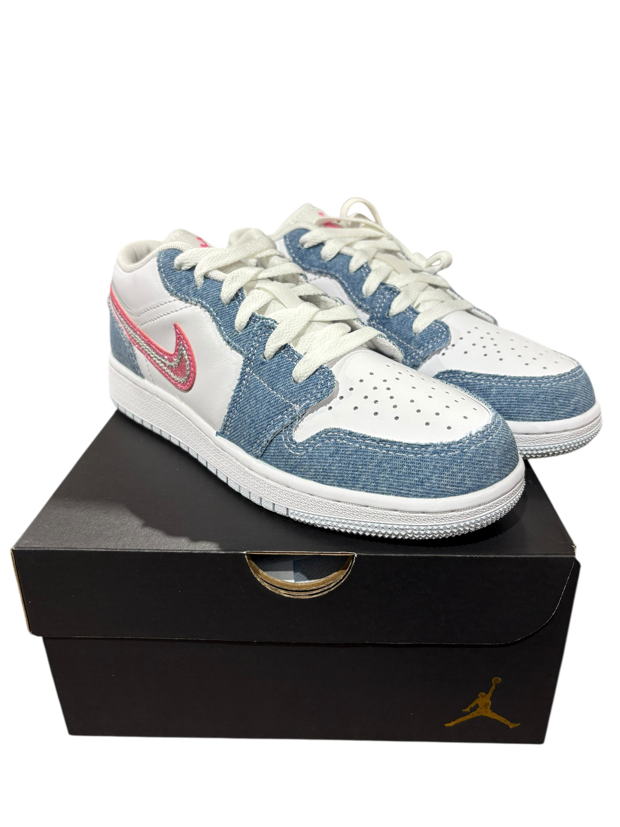 Jordan, Youth, 1 Low SE, GS, Denim, Sequin