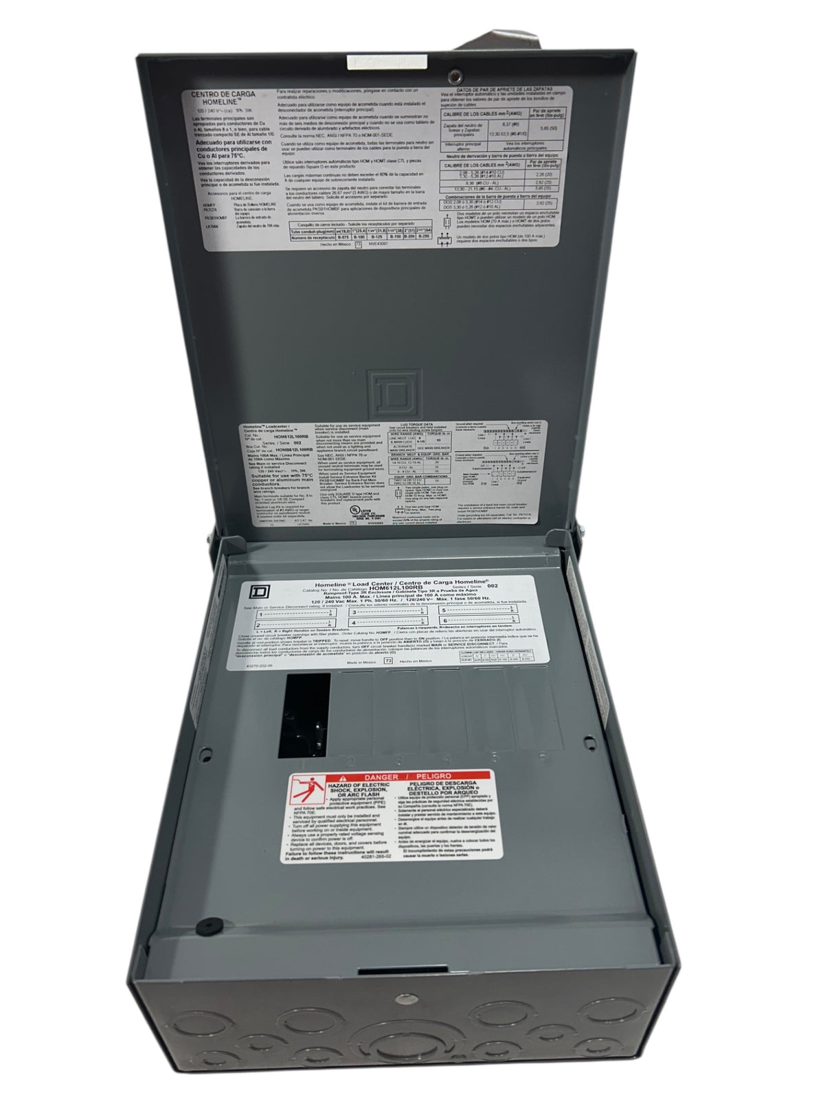 Schneider Electric, HOM612L100RB, Homeline, 100A, 6‑Space, 12‑Circuit, Outdoor Load Center, (120/240V, NEMA 3R) - Image 4
