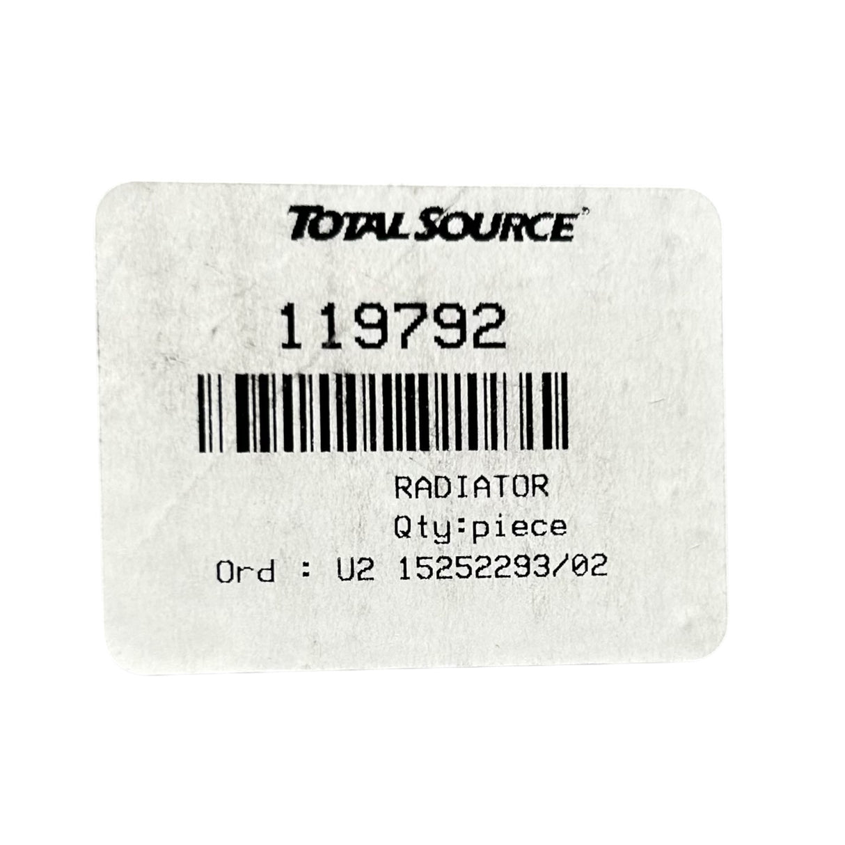 TotalSource, 119792, Radiator, Radiator Specialties Model: 113818_02 - Freeman Liquidators