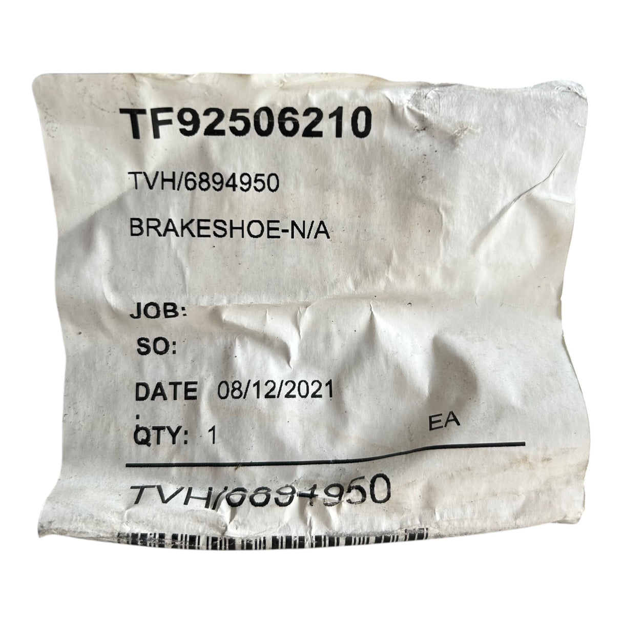 G POWER, 92506210, Brake Shoe, TVH, TF9250621 - Freeman Liquidators