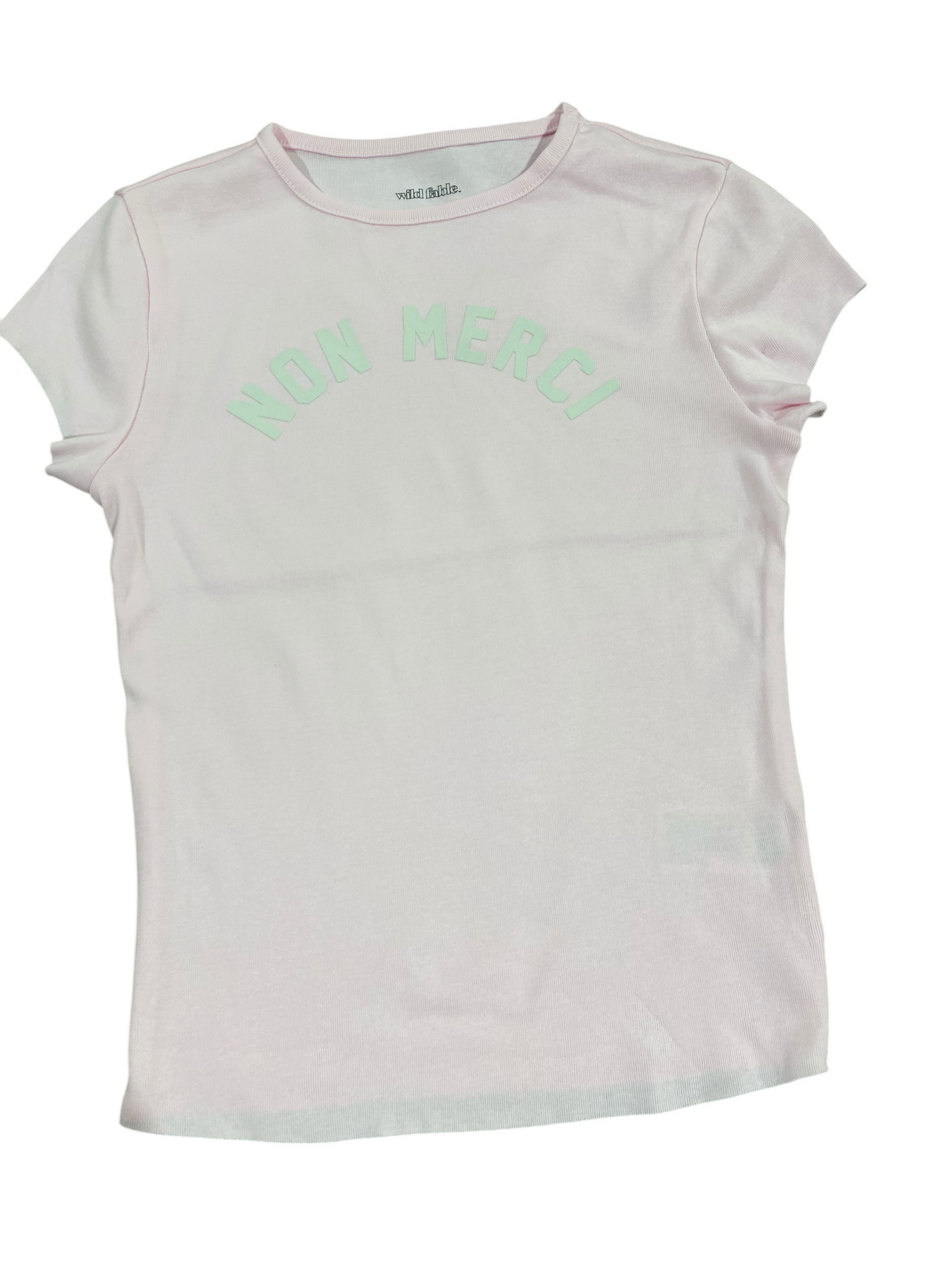 Women's, Wild Fable, Non Merci, Cap Sleeve, Graphic, T-Shirt (XXS) - Freeman Liquidators