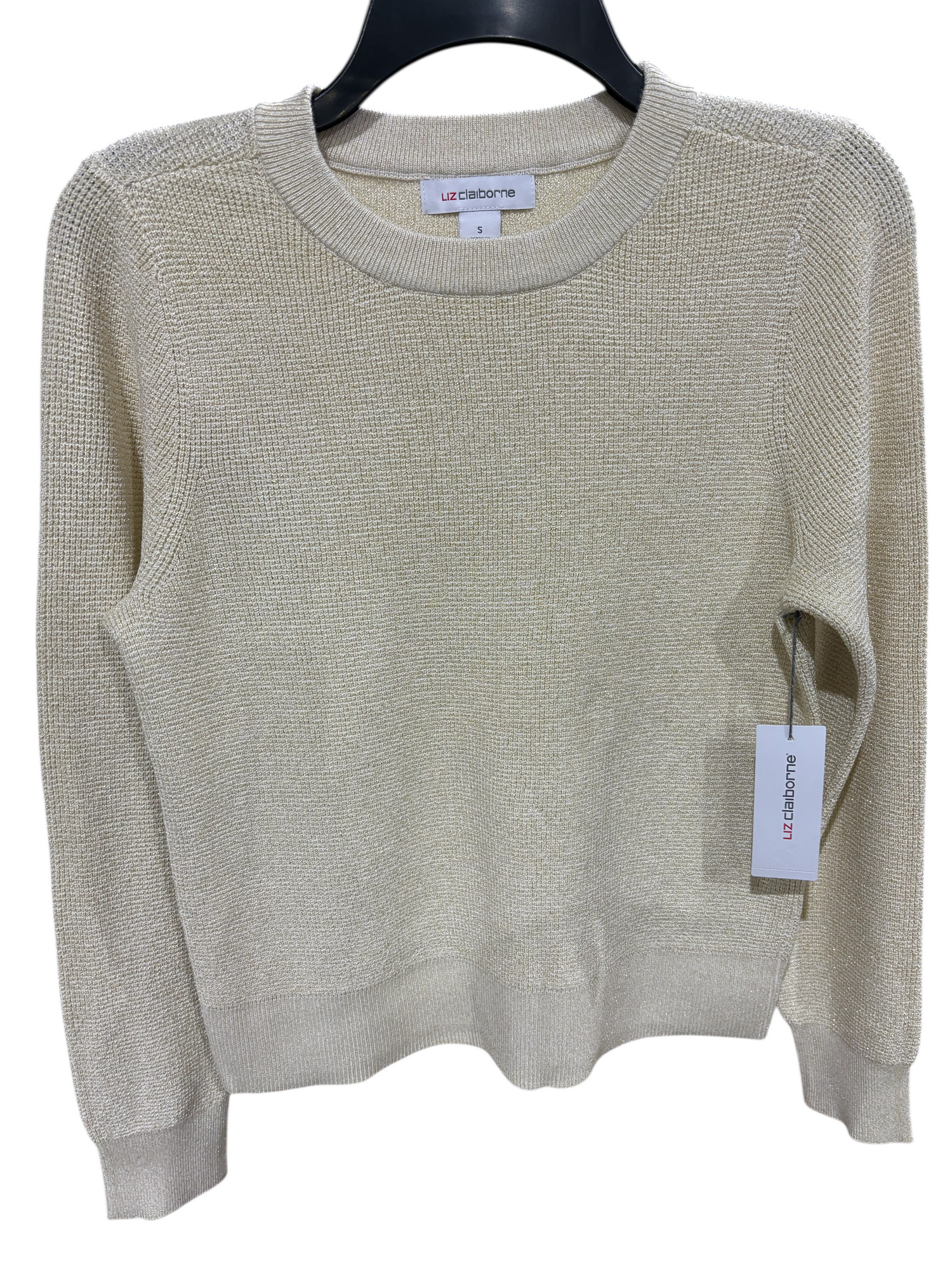 Liz Claiborne, Women's, Crew Neck, Long Sleeve, Pullover Sweater, Crema