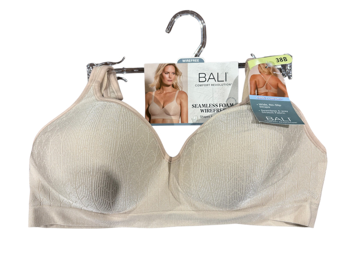 Bali, Seamless Foam, Wirefree, Bra, Beige, 38B