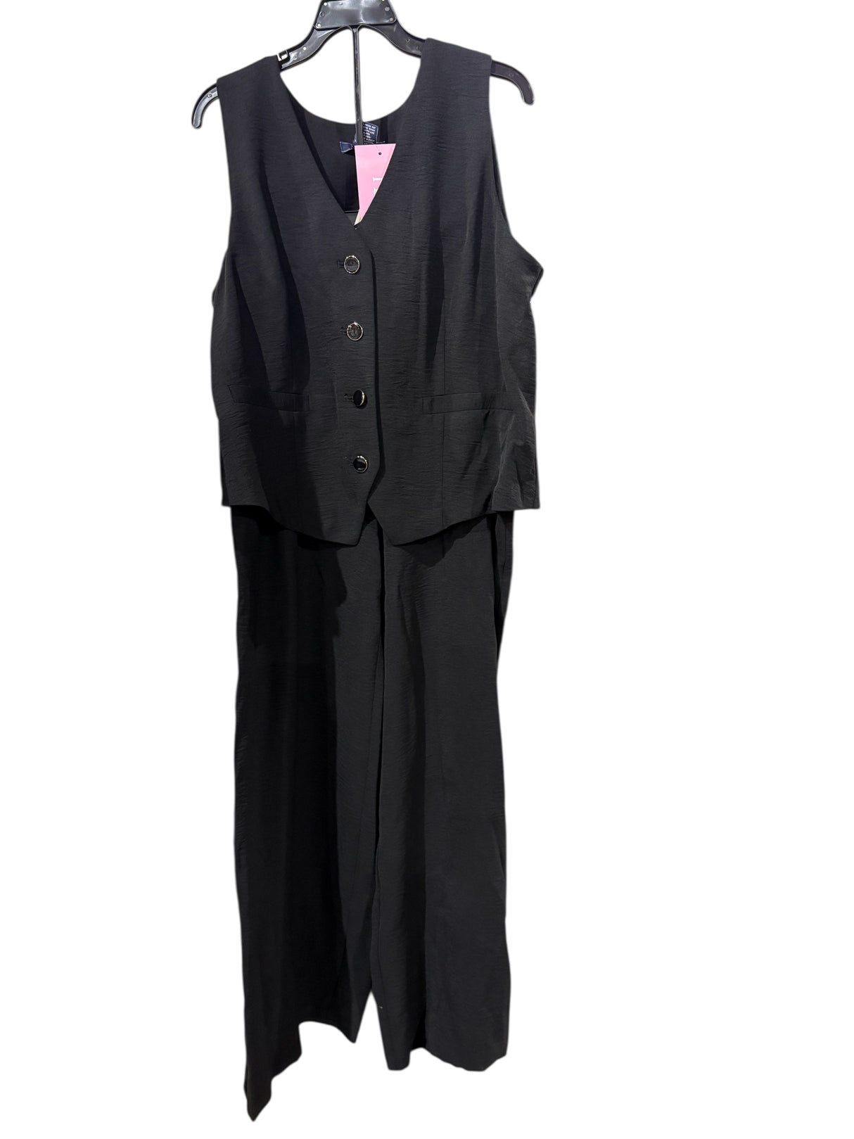 New York Clothing Company, Women's, Vest & Pant Set, Petite, Black
