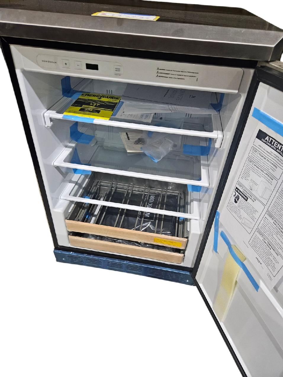 GE Monogram Indoor/Outdoor Mini Refrigerator 5.4 cu ft Stainless Steel ZDOD240H STORE PICKUP ONLY - Freeman Liquidators