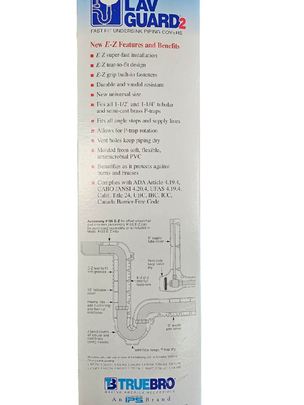 Truebro Lav Guard2 Under Sink Pipe Covers 102E-Z - Freeman Liquidators