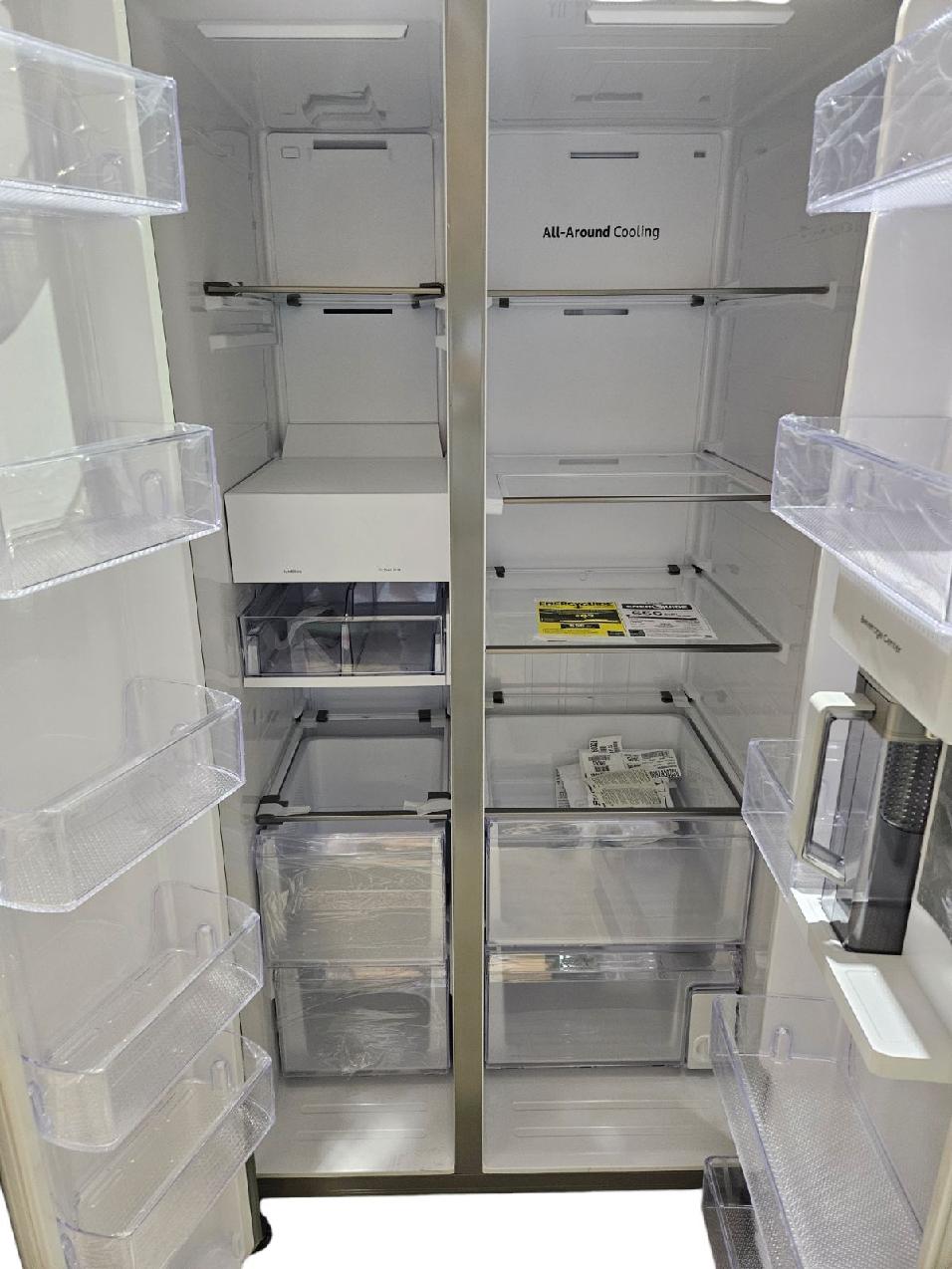 Samsung 28 cu.ft. Side by Side Stainless Steel Refrigerator with Beverage Center RS28CB7600QL STORE PICKUP ONLY - Freeman Liquidators