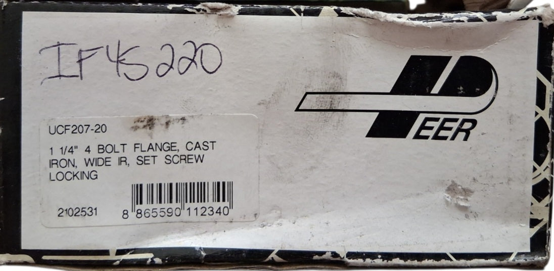 Peer Bearing 1 1/4" 4 Bolt Flange UCF207-20