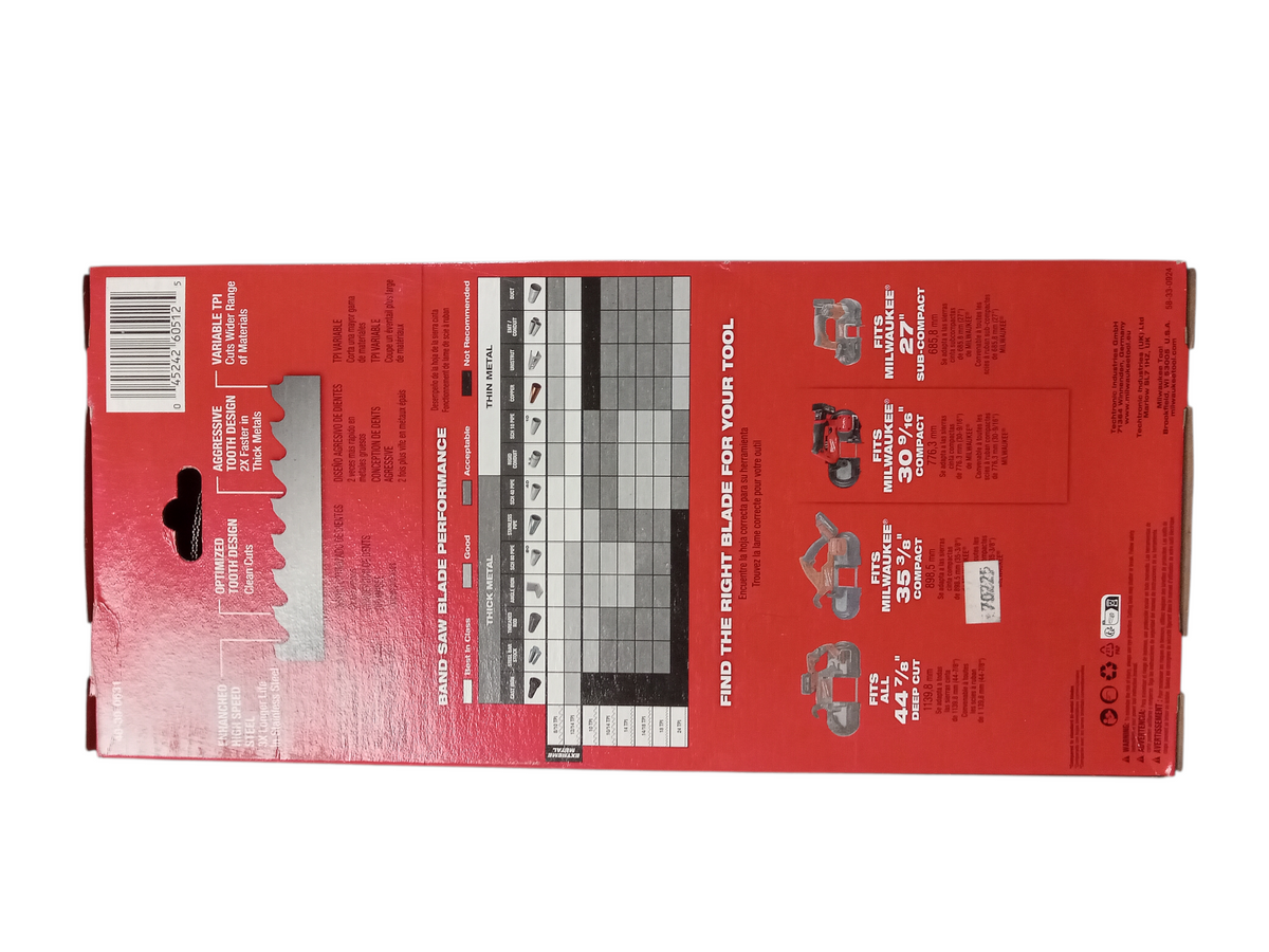 Milwaukee Compact Portable Saw Blades, 30 9/16, Thin Metal, 3 Pack, 48-39-0631