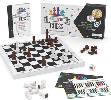 Fun Family Chess Set for Kids & Adults - Wooden Board Game for Learning Chess - FreemanLiquidators