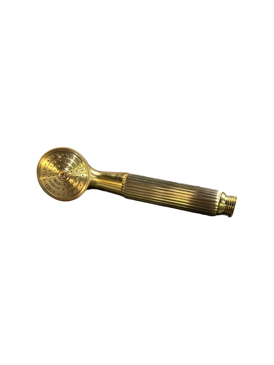 Newport Brass 28010 Solid Brass Single Function Handshower With Grooved Brass Handle Less Hose 0449