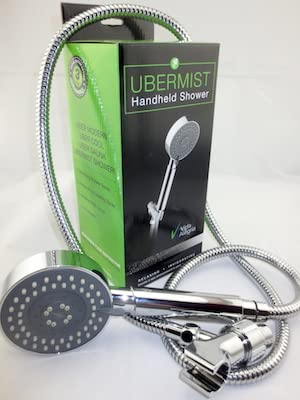 Vida Alegria UBERMIST Handheld 3 Setting Shower Head; 2 Sprays plus Mist mode; Steel Hose; 2.5gpm - FreemanLiquidators