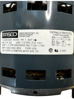 FASCO, E1897, MCQUAY, 02024245K, 1/4HP, Motor - NEW IN BOX - FreemanLiquidators - [product_description]