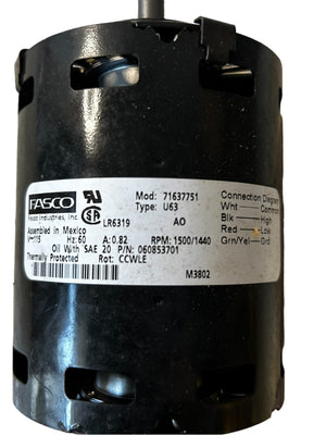 FASCO, 71637751, MCQUAY, 060853701, 1/16HP, MOTOR - NEW IN BOX - FreemanLiquidators - [product_description]